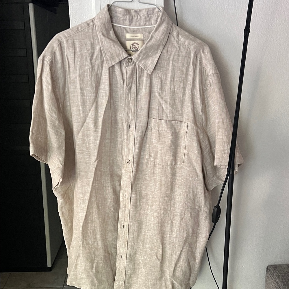 Panama Jack Casual Short-Sleeve Button-Down Shirt - Light Beige